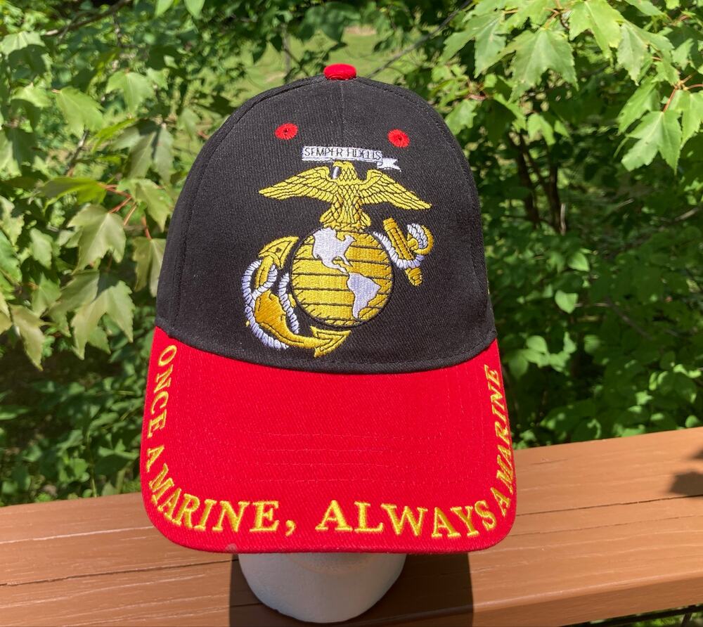Hat Cap U. S. Marines Life Member Once Always A Marine Flag